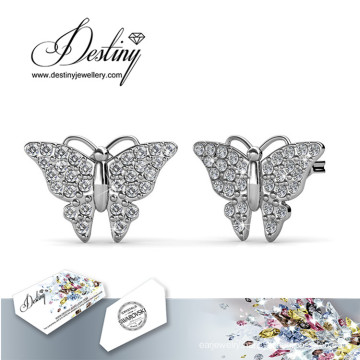 Destiny Jewellery Crystal From Swarovski Stud Butterfly Earrings